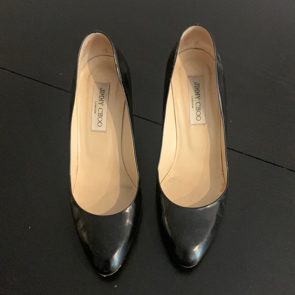 Jimmy Choo Heels - black, leather.